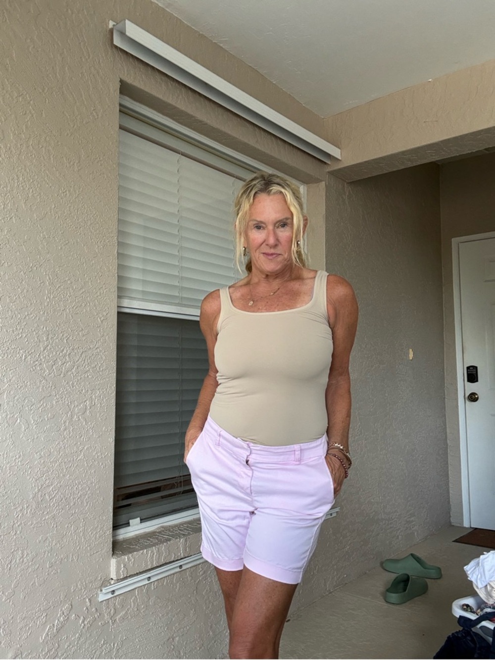 Women's Beige Tank Top - Picture 9 of 10